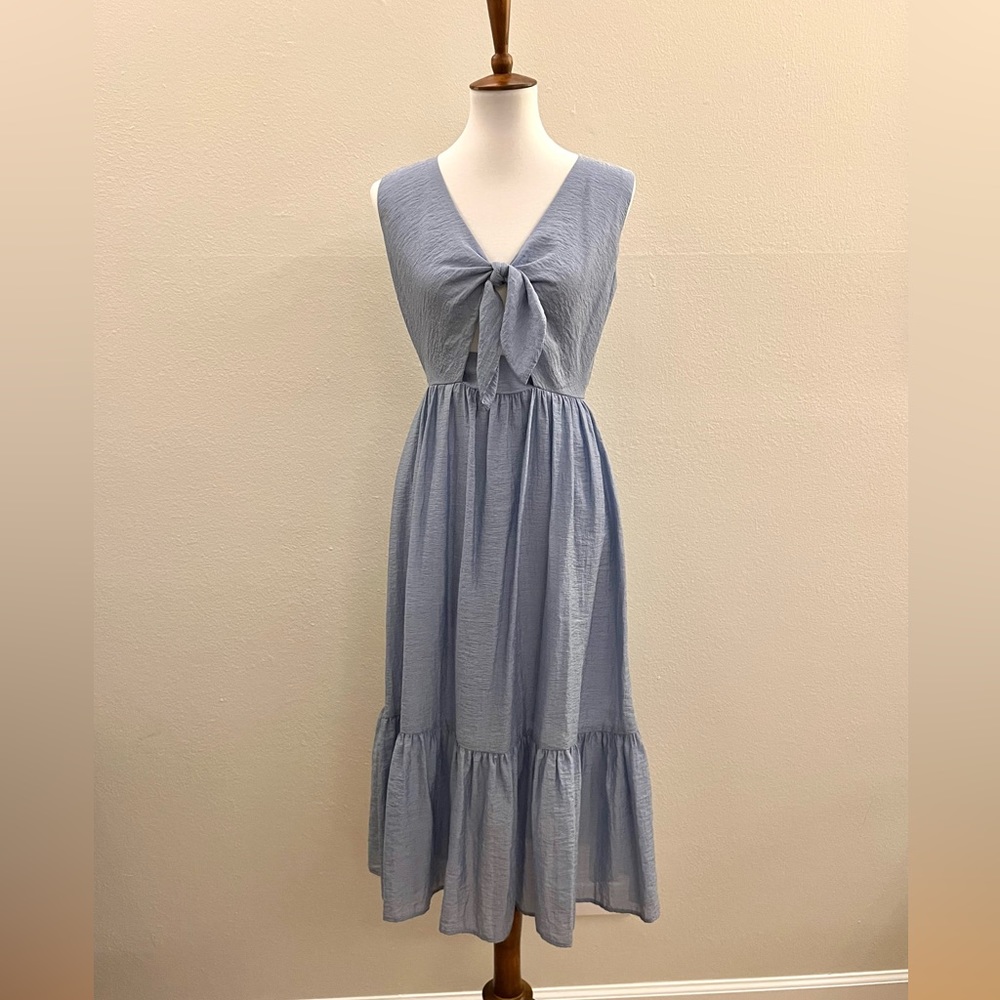 Shoshanna Tie-front Midi Dress